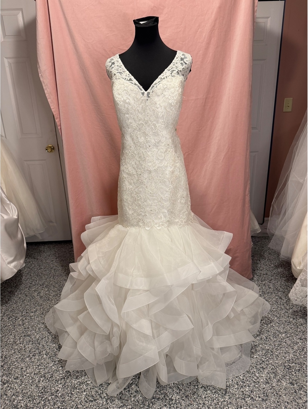 Morilee Madeline Gardner Ivory Lace Mermaid Wedding Dress Size 24W